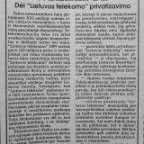 1998 metai: prezidentas Valdas Adamkus ir „Telekomo“ pardavimas